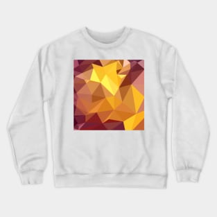 Golden Poppy Yellow Abstract Low Polygon Background Crewneck Sweatshirt